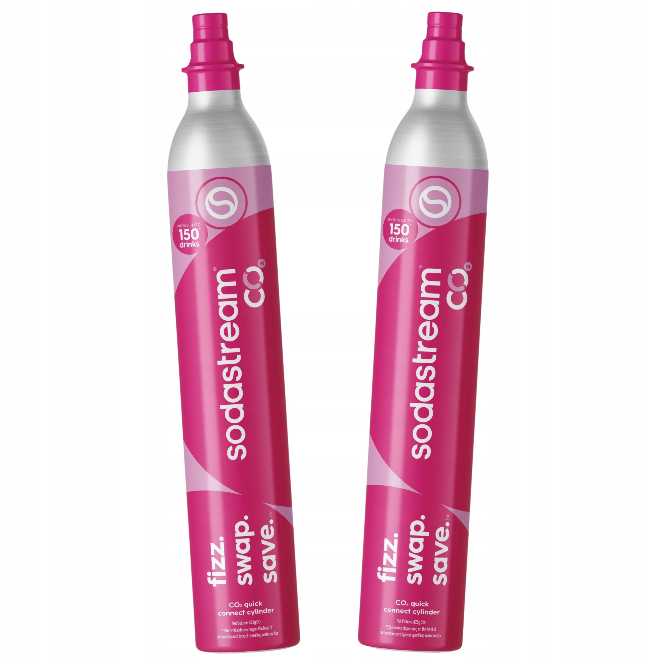 2x SodaStream CO2 válec Quick Connect Náboj pro saturátor plynování vody