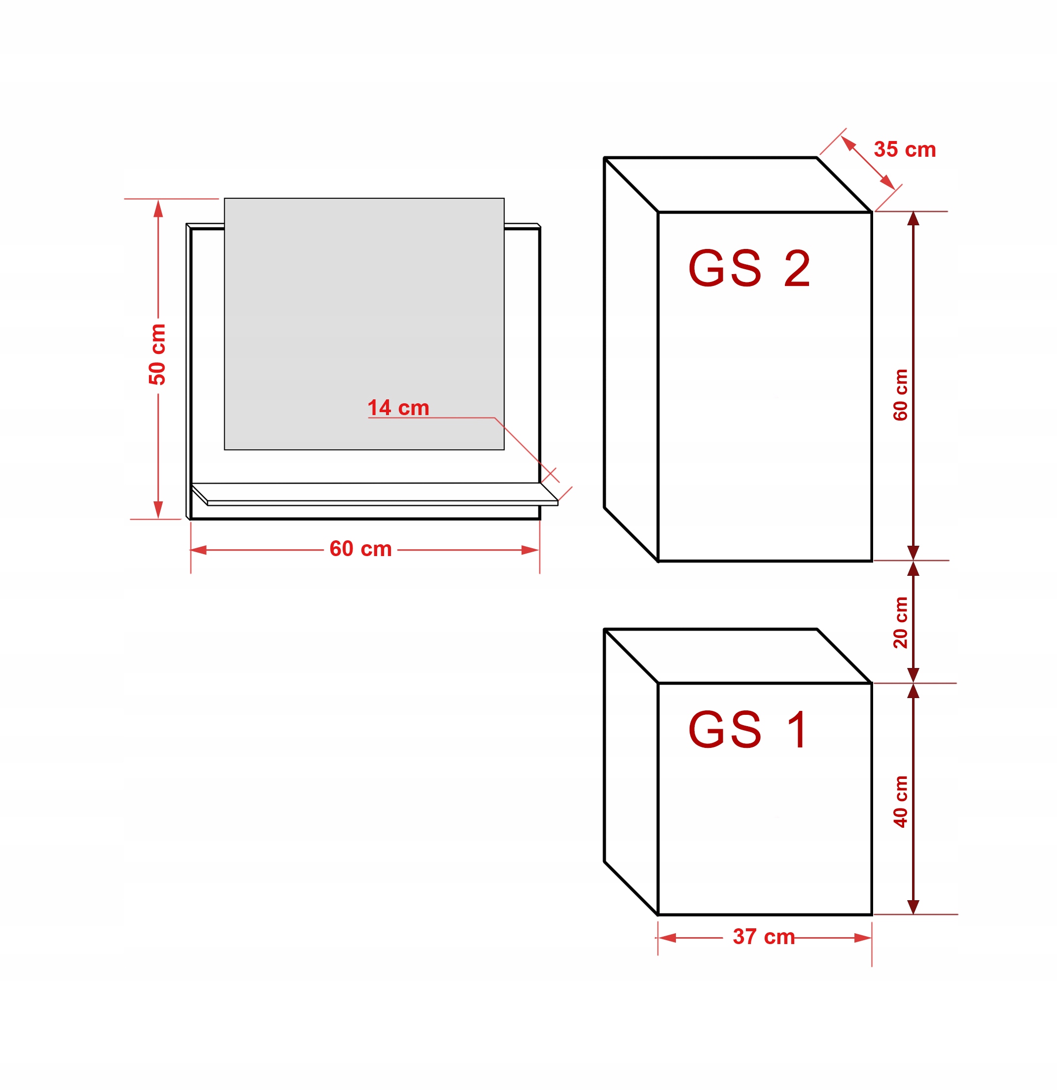Meble łazienkowe szafki do łazienki zestaw A18 Materiał inny
