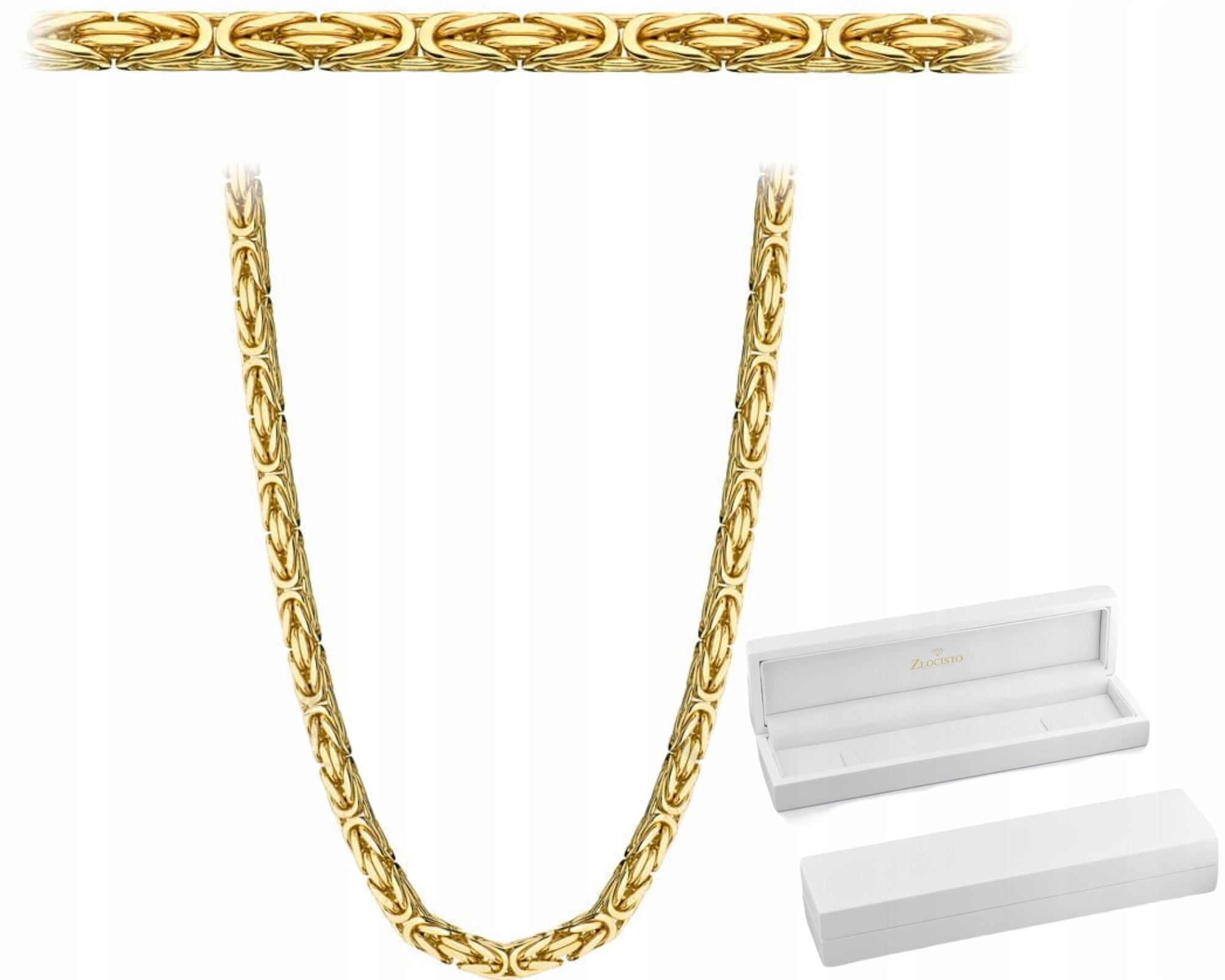 Zlatý Řetízek Královská Vazba 60 CM 585 Gravírování