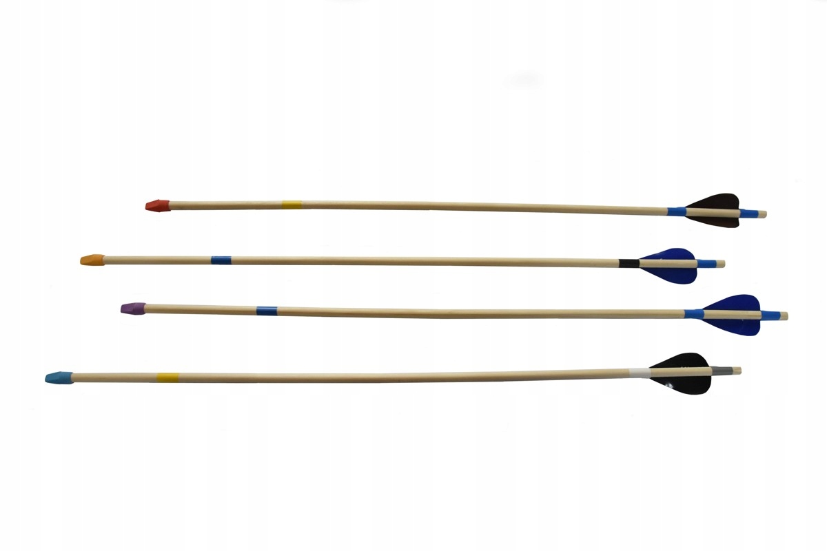 

Strzała drewn do łuku 60cm z kolorowym zabezp 3szt