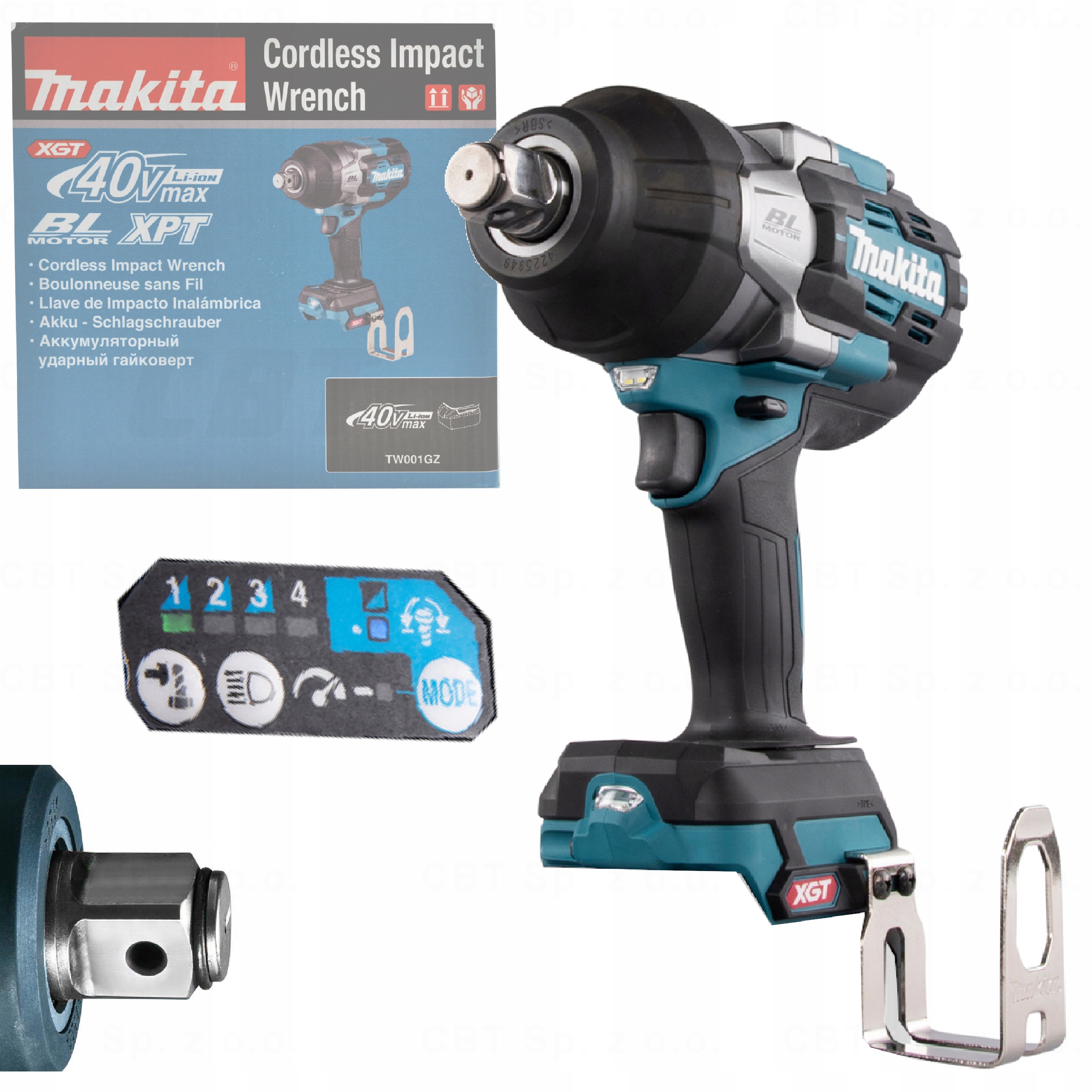 Klucz Udarowy Mocny Profesional 40V Max 1800 Nm 3/4 Akumulatorowy Xgt Body