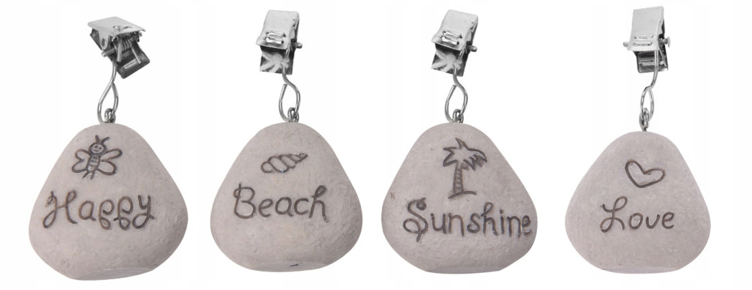 OBCIĄŻNIKI DO OBRUSU ciężarki kamyki 4szt. zestaw Typ obrus