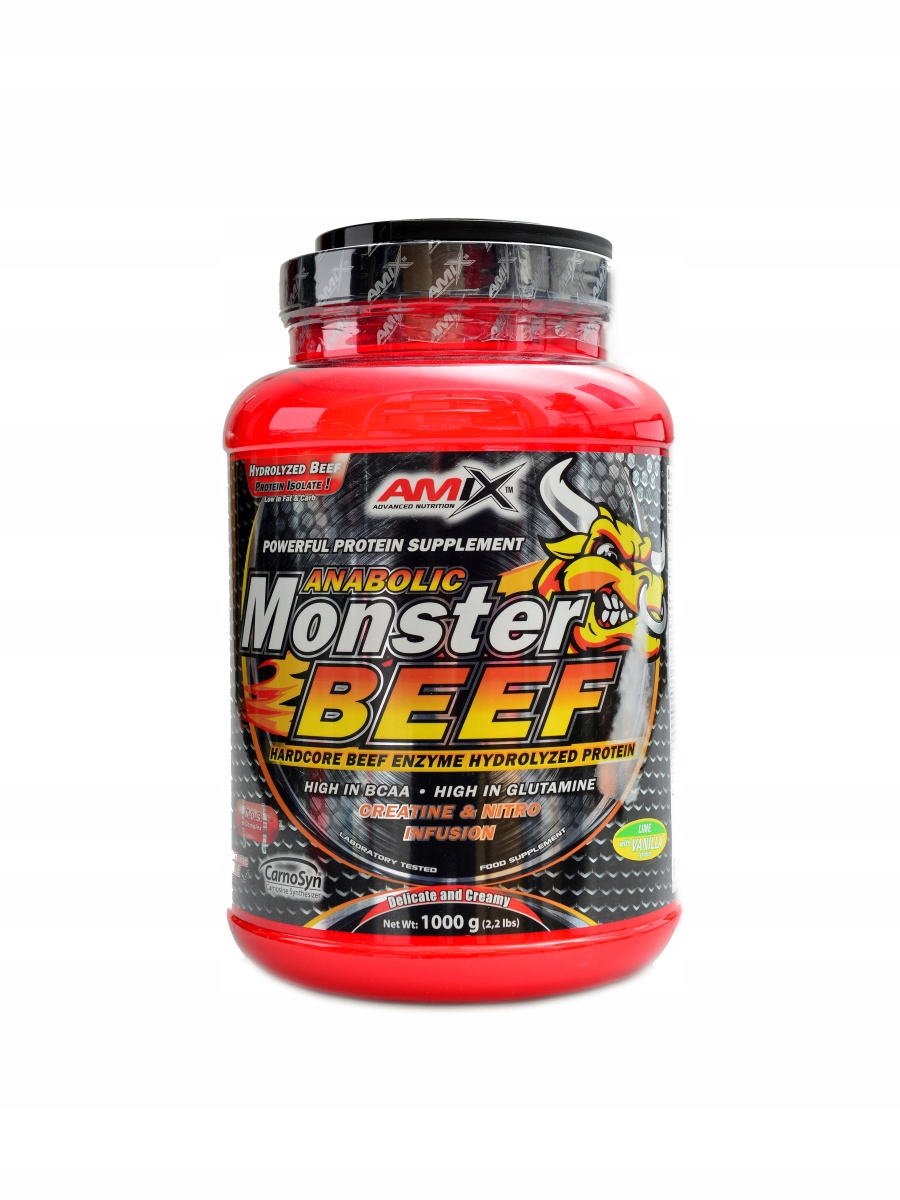 Anabolic Monster beef protein 90% 1000 g vanilka s limetou