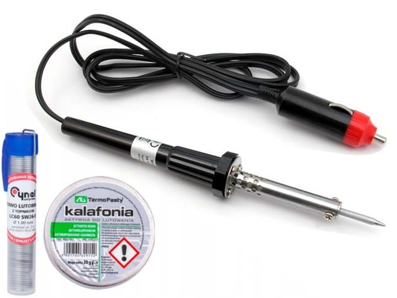 

Lutownica Samochodowa 12V 40W kalafonia cyna