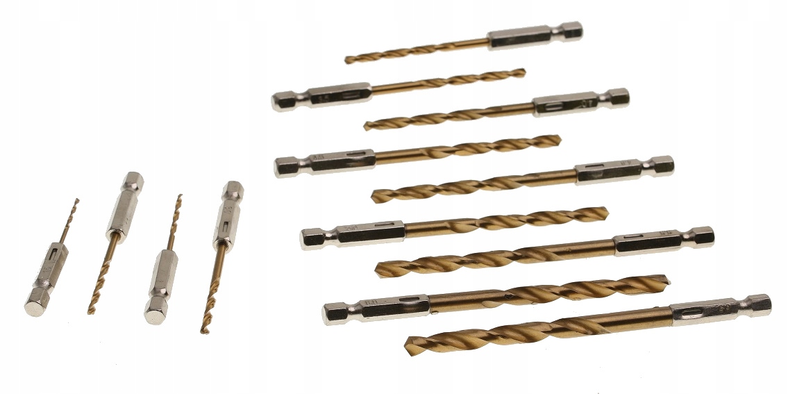 

Wiertła Do Wkrętarki Bit Tytanowe Metalu Hss 13szt
