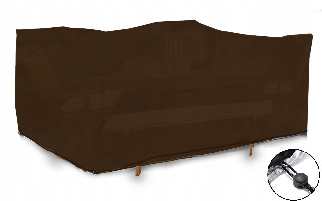 Obal Na Zahradní Nábytek Voděodolný Set Stůl Hnědý 350x250x75