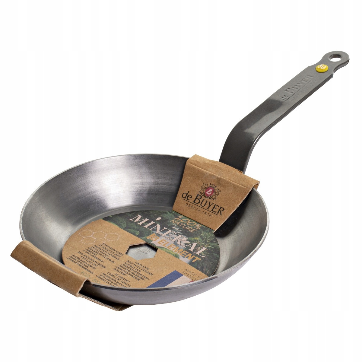 Patelnia stalowa 24 cm do indukcji grillowania smażenia Mineral B de Buyer