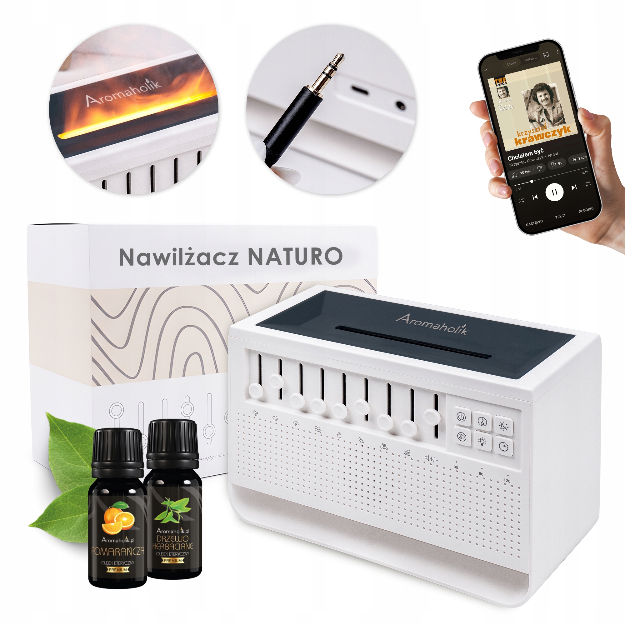 Zvlhčovač Vzduchu Difuzér Noční Lampa Led Aromaterapie