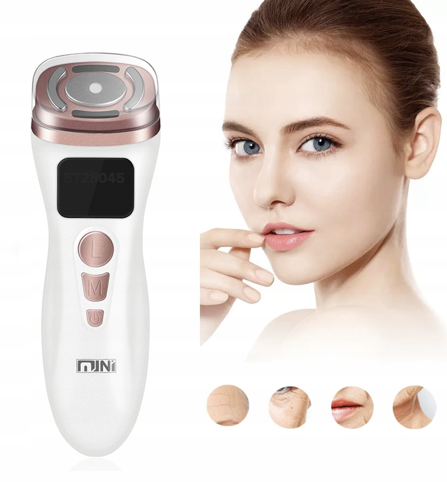 MINI HIFU URZĄDZENIE DO MEZOTERAPII BEZIGŁOWEJ LIFTING TWARZY + GRATISY