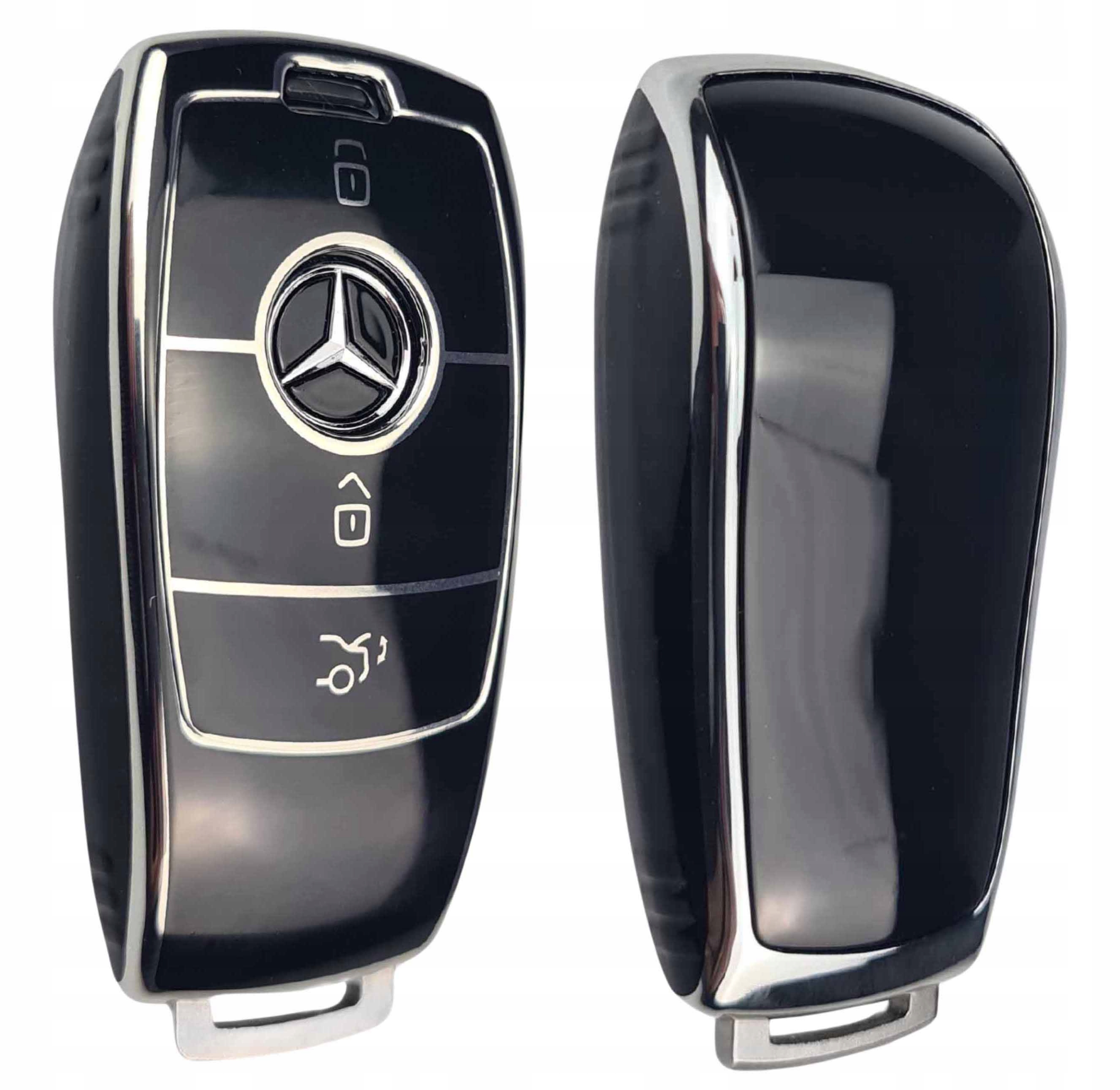 Etui Na Kluczyk Pilot Mercedes Czarno Srebrny Premium Amg