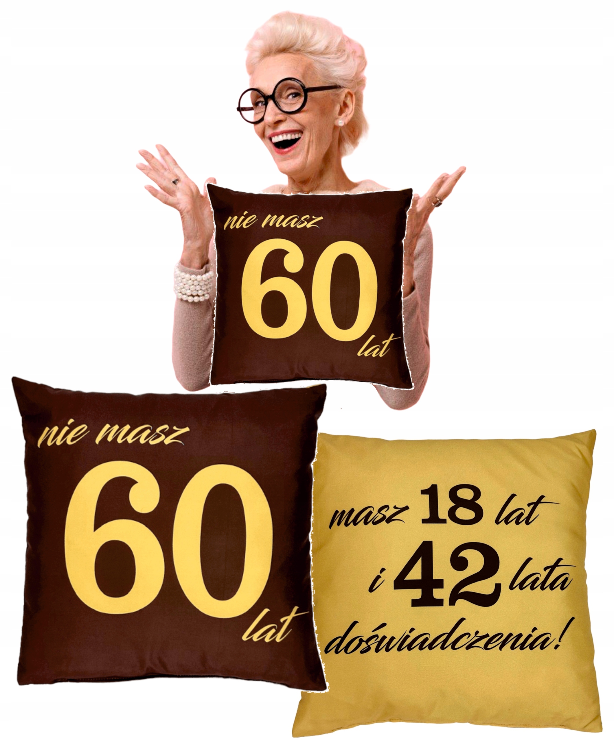 

na 60 lat Poduszka kobiety Mężczyzny 18-70
