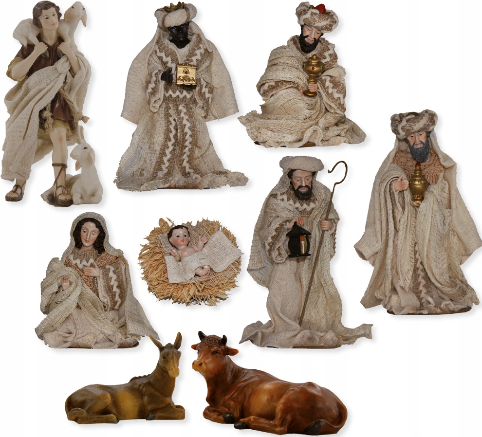 Figúrky do betlehemov v látkovom oblečení, arabský štýl, 9 častí výška do 13 cm