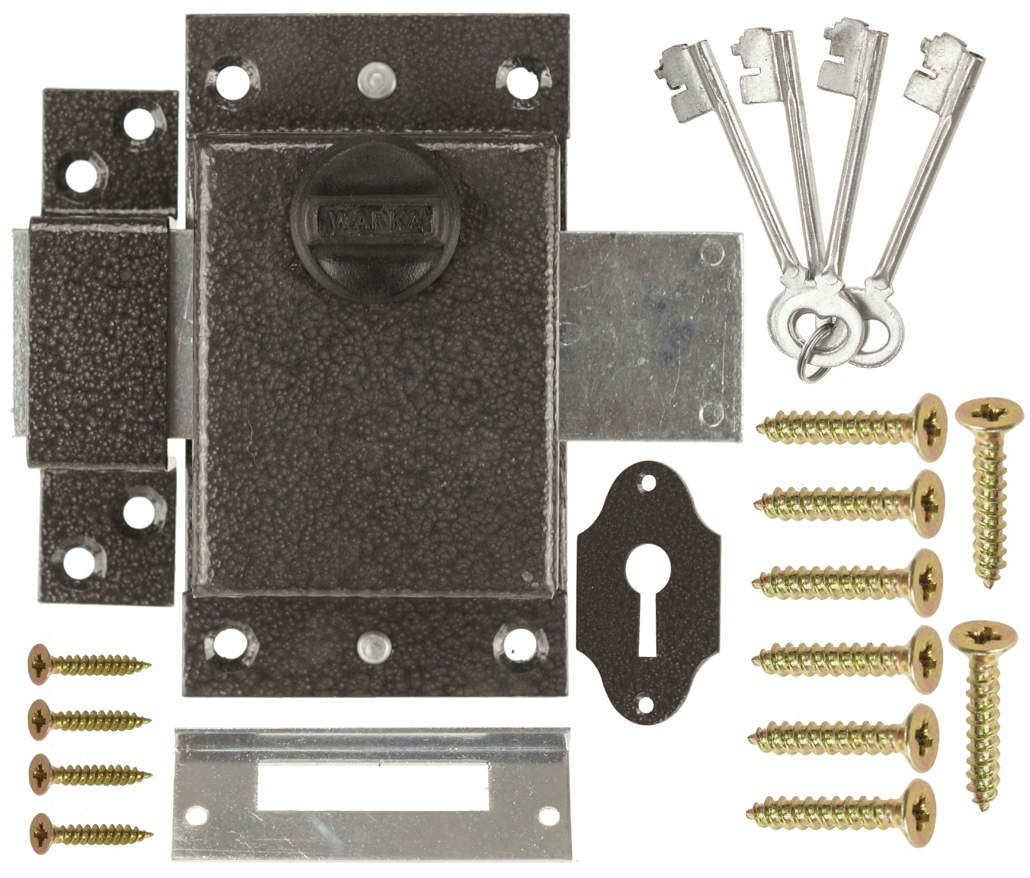 Zámek Dveří Warecka W-3 Černý 4 Klíče Od Dveří Polský