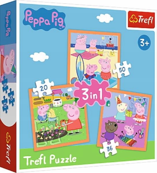 

34852 Trefl Puzzle Pomysłowa Świnka Peppa 3W1