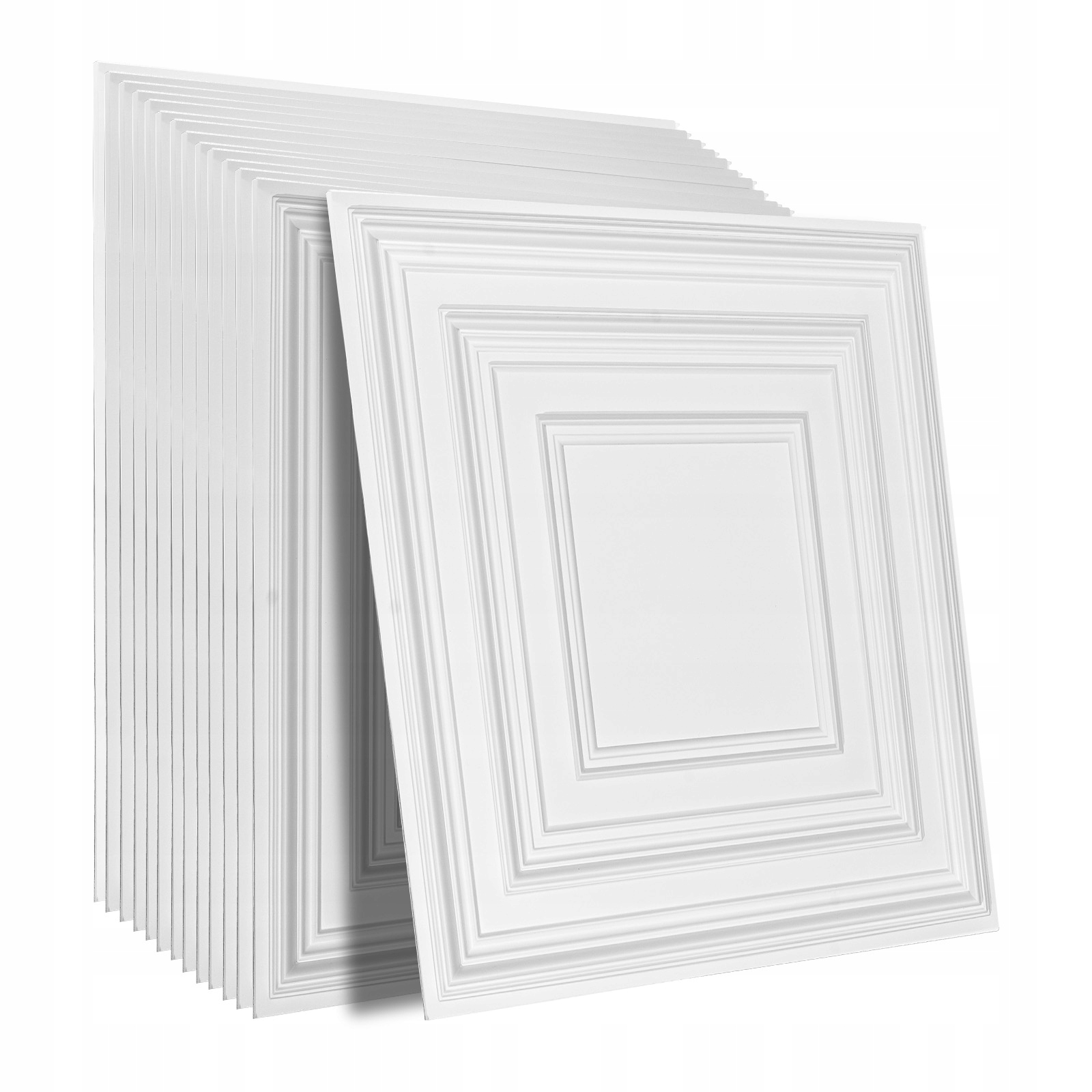 Stropné Dosky Vevor 12 Ks 24X24 Palcov Pvc Biele Závesné Prémiové