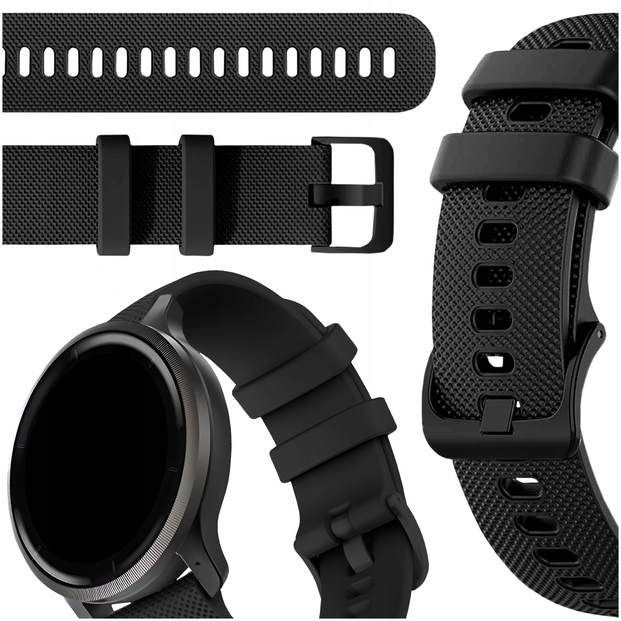 Pasek do zegarka Garmin Vivoactive 5 5 Gps czarna opaska zamienna