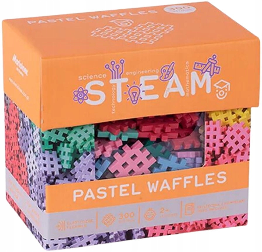 Marioinex Klocki Konstrukcyjne Wafle Mini Waffle Pastel 300 el.-Zdjęcie-0