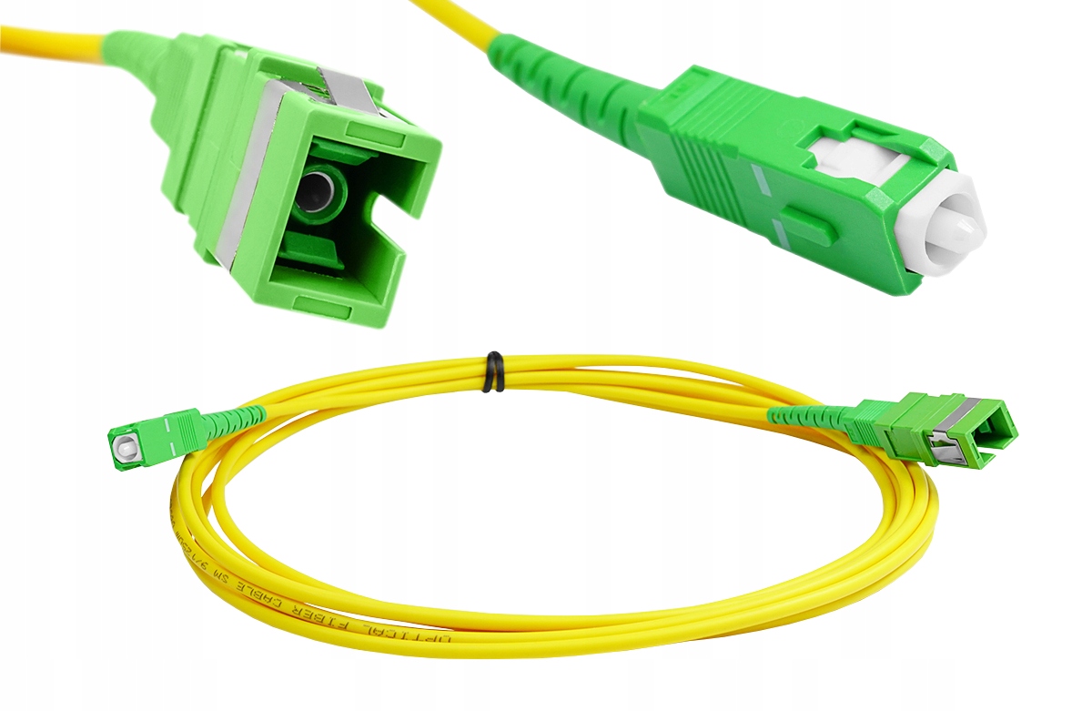 PRZEDŁUŻACZ PATCHCORD światłowodu kabel światłowodowy PC-SC-APC/SC-APC ...