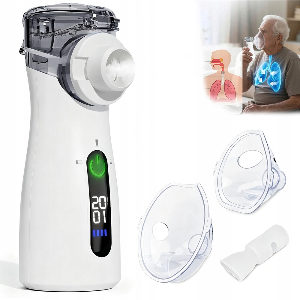 Nebulizator Siateczkowy Inhalator Przenośny Dla Dzieci Dorosłych Cichy