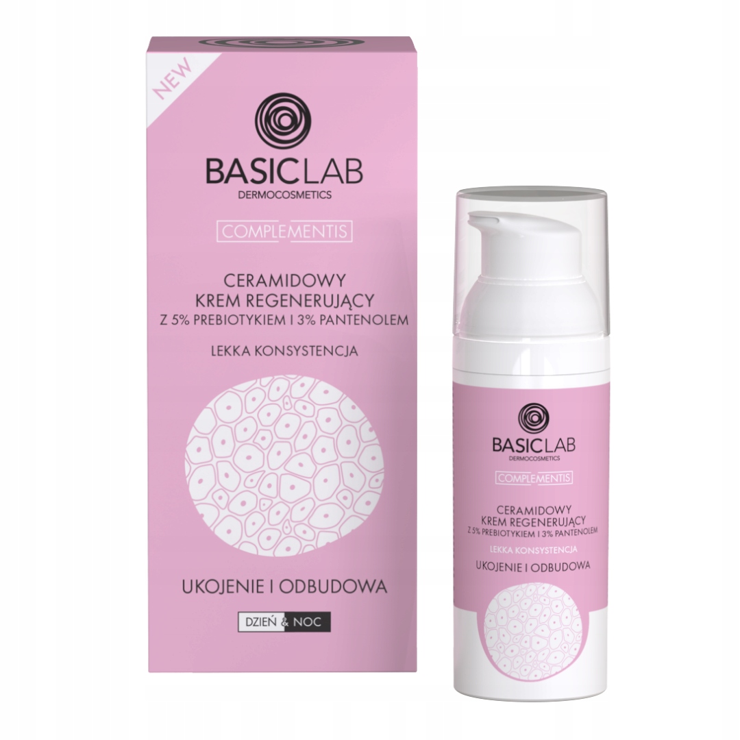 BasicLab ceramidowy krem regenerujący ukojenie i odbudowa, 50 ml