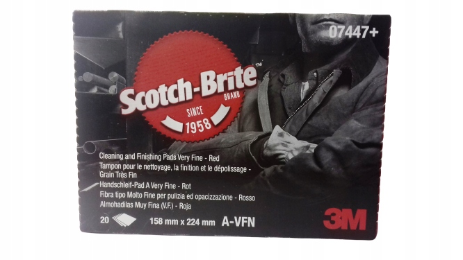 3M Włóknina ścierna Scotch-B 7447 A-VFN 158x224mm BORDO [x 1 szt.] Kod producenta 7447