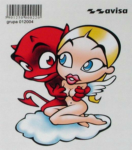

Naklejka Nalepka Samochód Anioł Diabeł Angel Devil