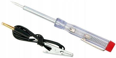 Samochodowy Tester Próbnik Napięcia Kontrolka 6-24V Plastik Z Krokodylkiem