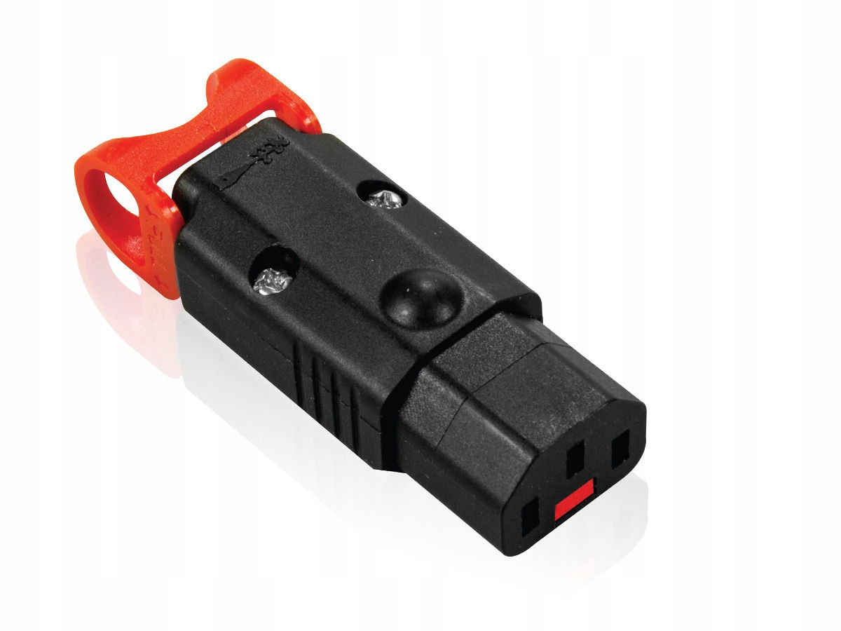 Złącze zasilania C13 Iec Lock+ rozbieralne IEC-PA130100BK