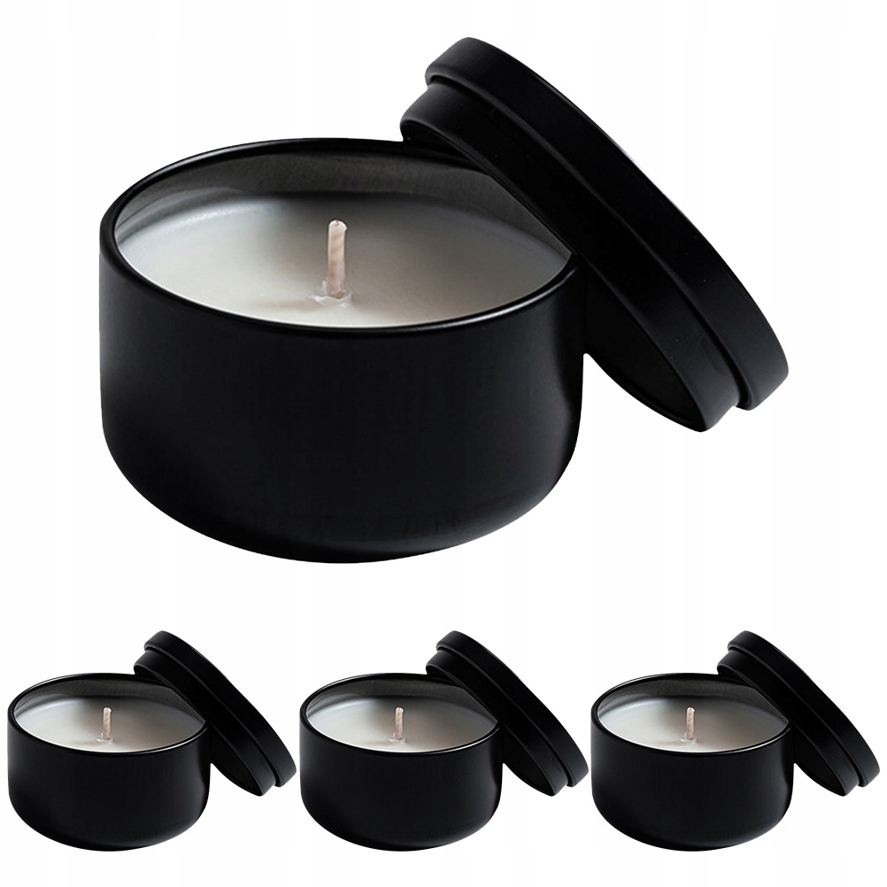 4 SZT. ŚWIECE ZAPACHOWE W PUSZCE MAŁE ŚWIECE W BLASZANIU