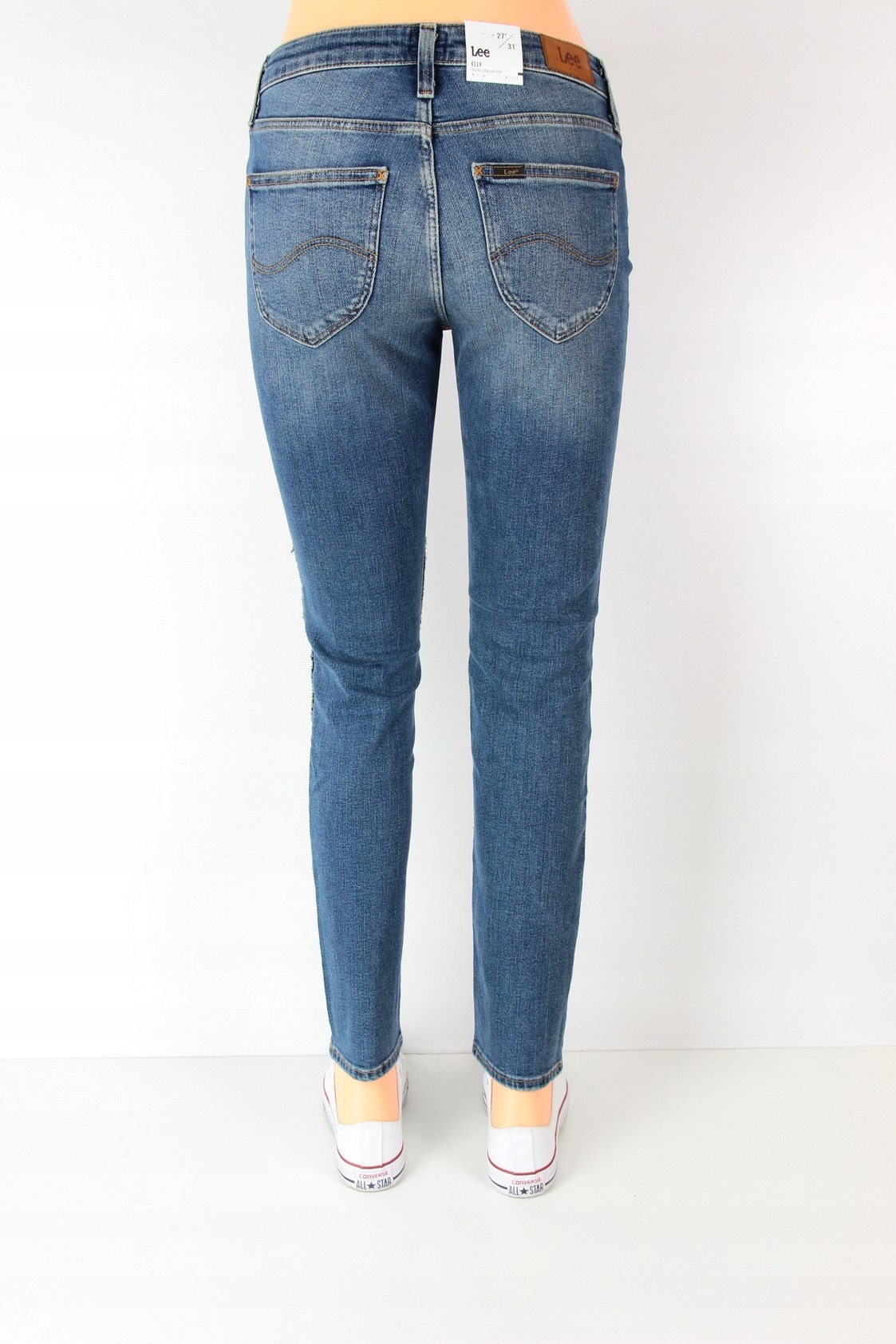 LEE ELLY SLIM JEANSY PROSTE SPODNIE _ W28 L35 Rozmiar 28/35