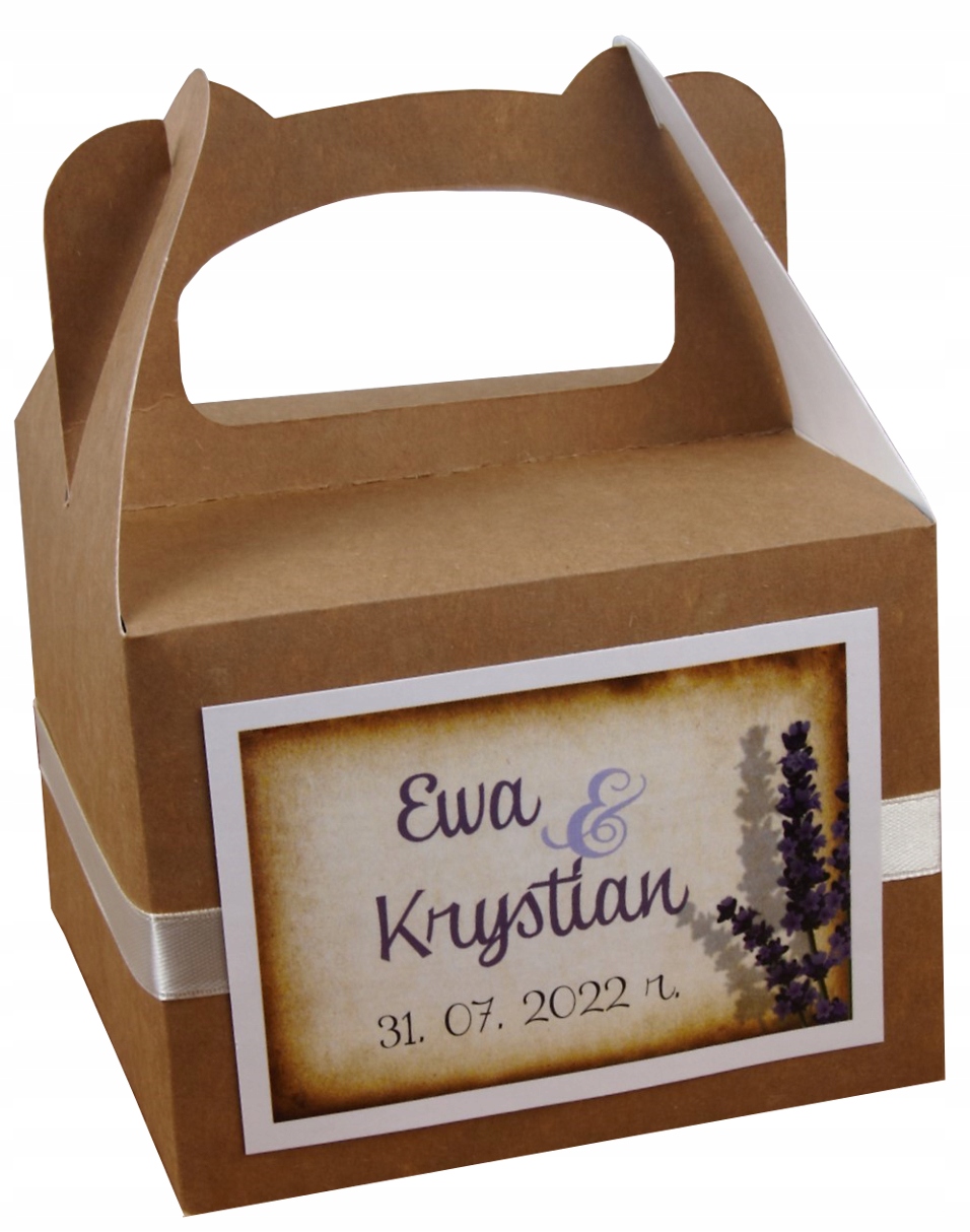 

piękne lawendowe pudełka na ciasto kraft 12x12