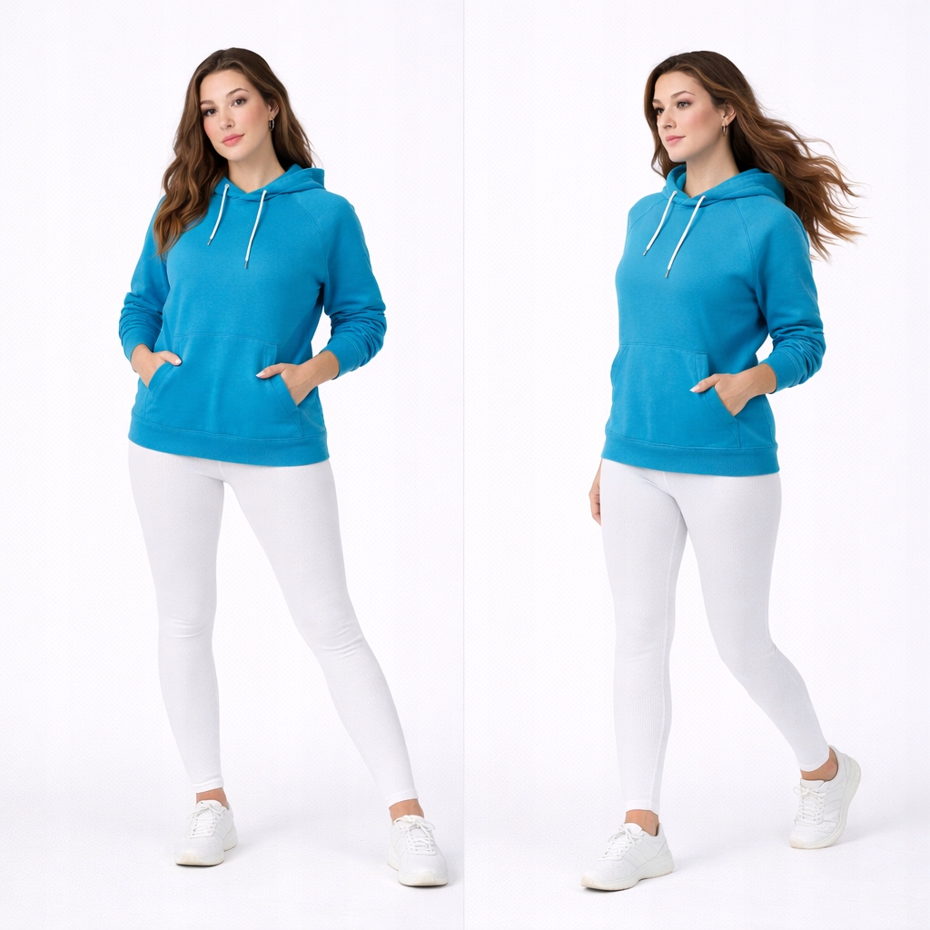 Stylový teplákovka Luna Sky – mikina s kapucí legíny s žebrováním, velikost XL/XXL