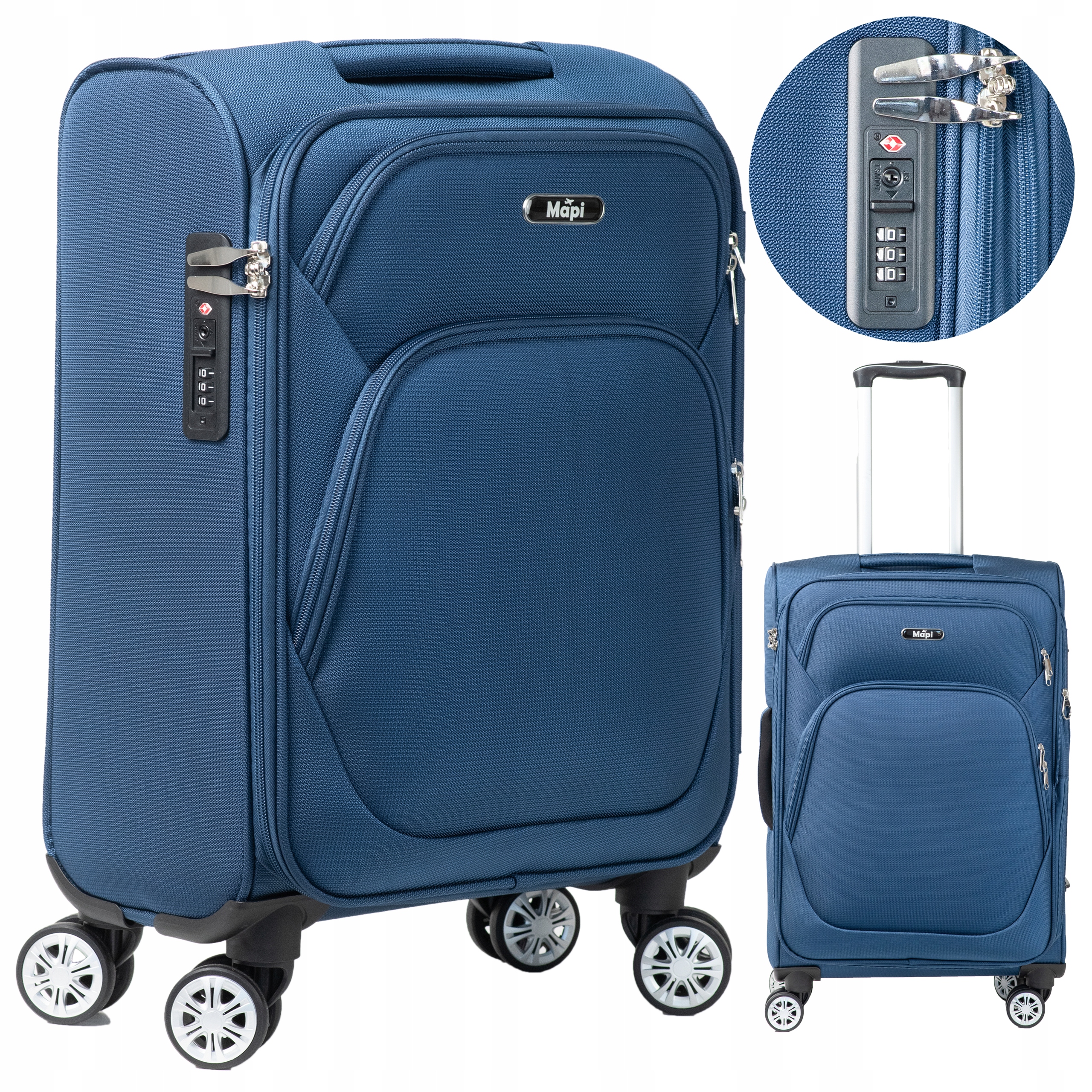 Malá cestovní kabinová taška na kolečkách 40 l, látková, měkká a lehká Mapi