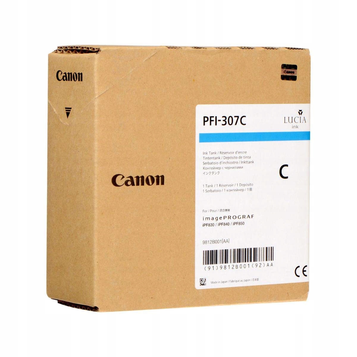 Atrament Canon PFI-307C 9812B001 modrý originálny
