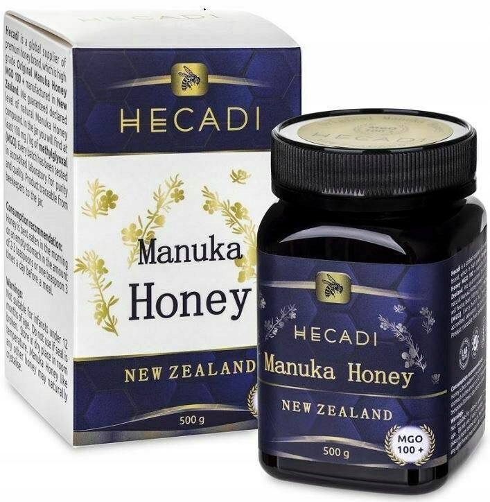 Miód Manuka Mgo 100+ Hecadi naturalny słoik 500g Nowa Zelandia