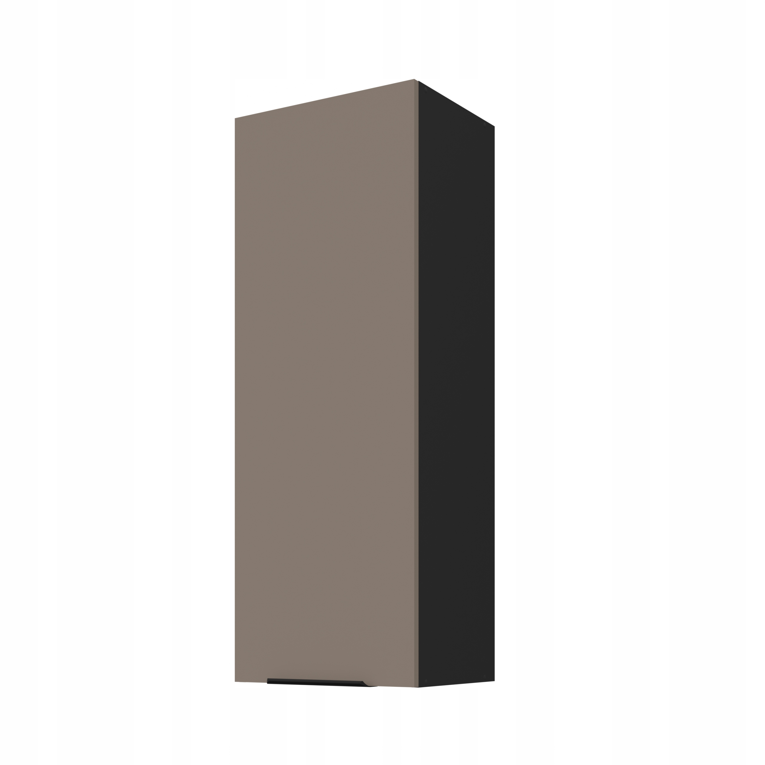 Závěsná kuchyňská skříňka 40 cm, vysoká skříňka do kuchyně s policemi Sandgrau