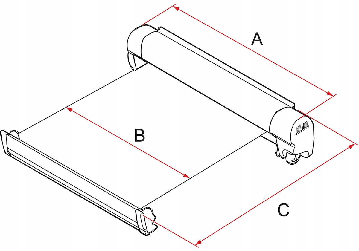 MARKIZA FIAMMA F45L BIAŁA ROYAL GREY 5 m Numer katalogowy części 06530A01R