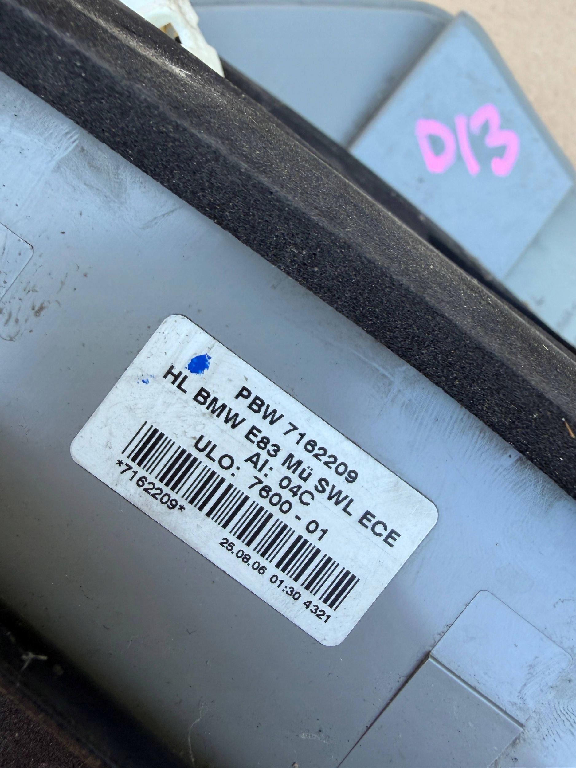 BMW X3 E83 LIFT 06-10 light left rear part rear 7162209