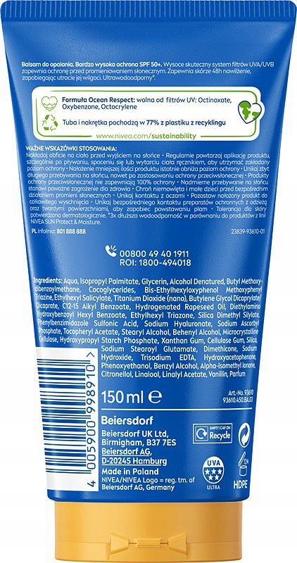 Nivea Sun Balzám Spf 50 Hydratační Ultra 150 ML