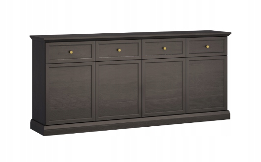 Komoda Lucca Czarny Grafit / Dąb Craft