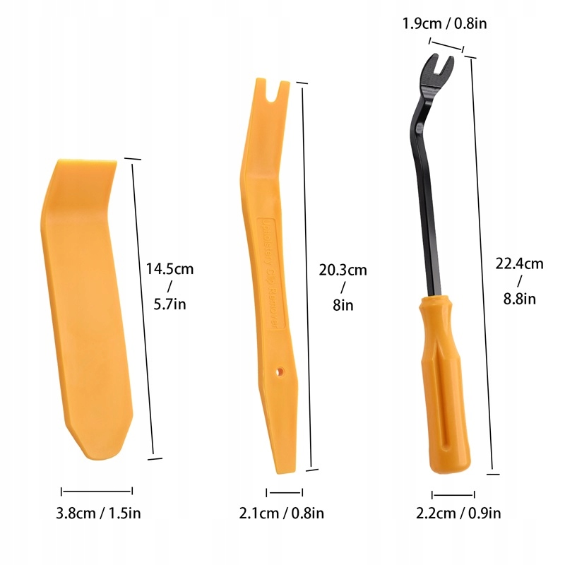 ZESTAW NARZĘDZI DO DEMONTAŻU AUDIO I TAPICERKI AUTA 6 SZT. Typ rakla zestaw