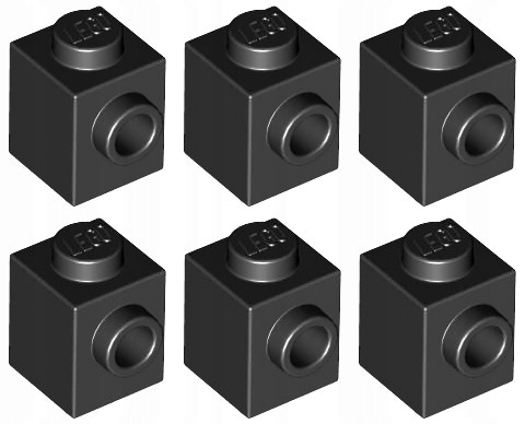 

Lego 87087 Klocek 1x1 czarny (3g) 6 szt.