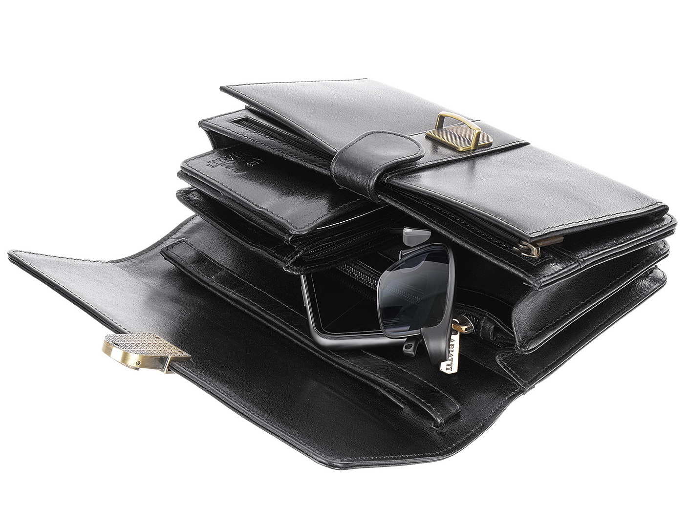 EKSKLUZYWNA SKÓRZANA SASZETKA MĘSKA ABIATTI GRUBA SKÓRA NATURALNA ORGANIZER Materiał dominujący skóra naturalna licowa