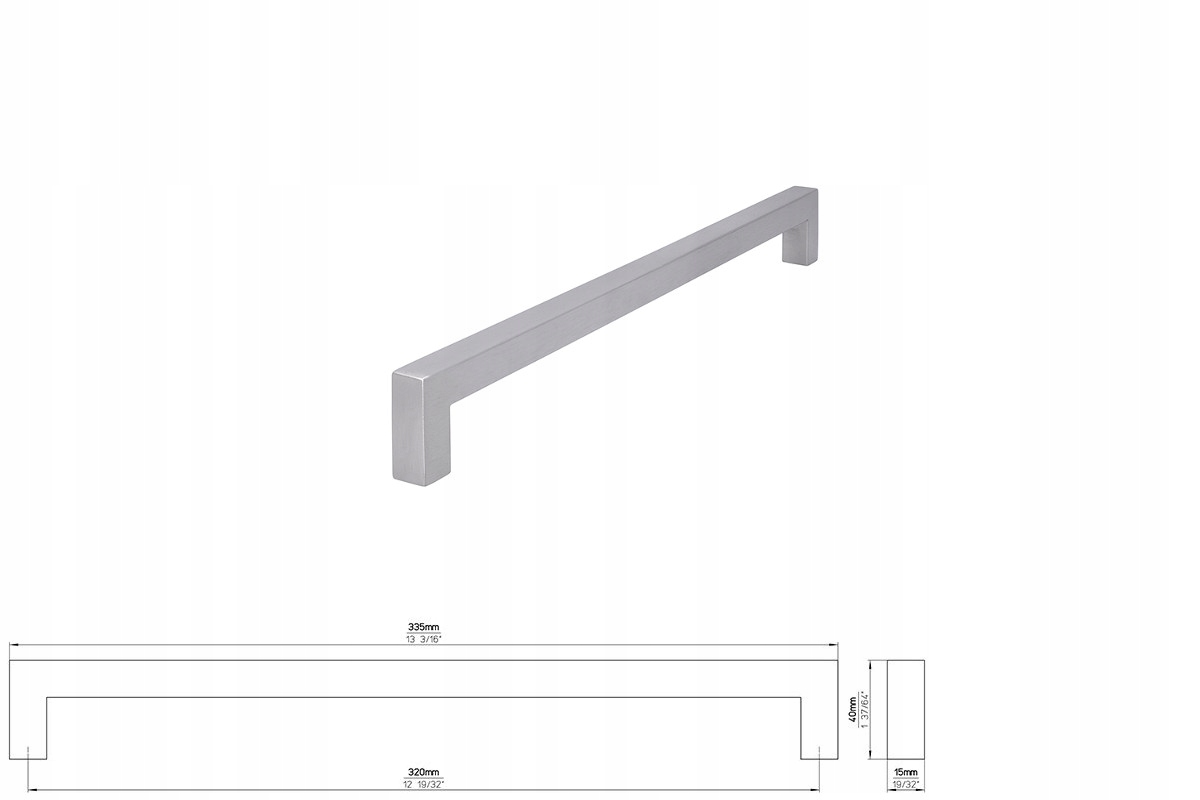 Nábytková úchytka Siro 1585-335N1 nerezová ocel kartáčovaná ocel