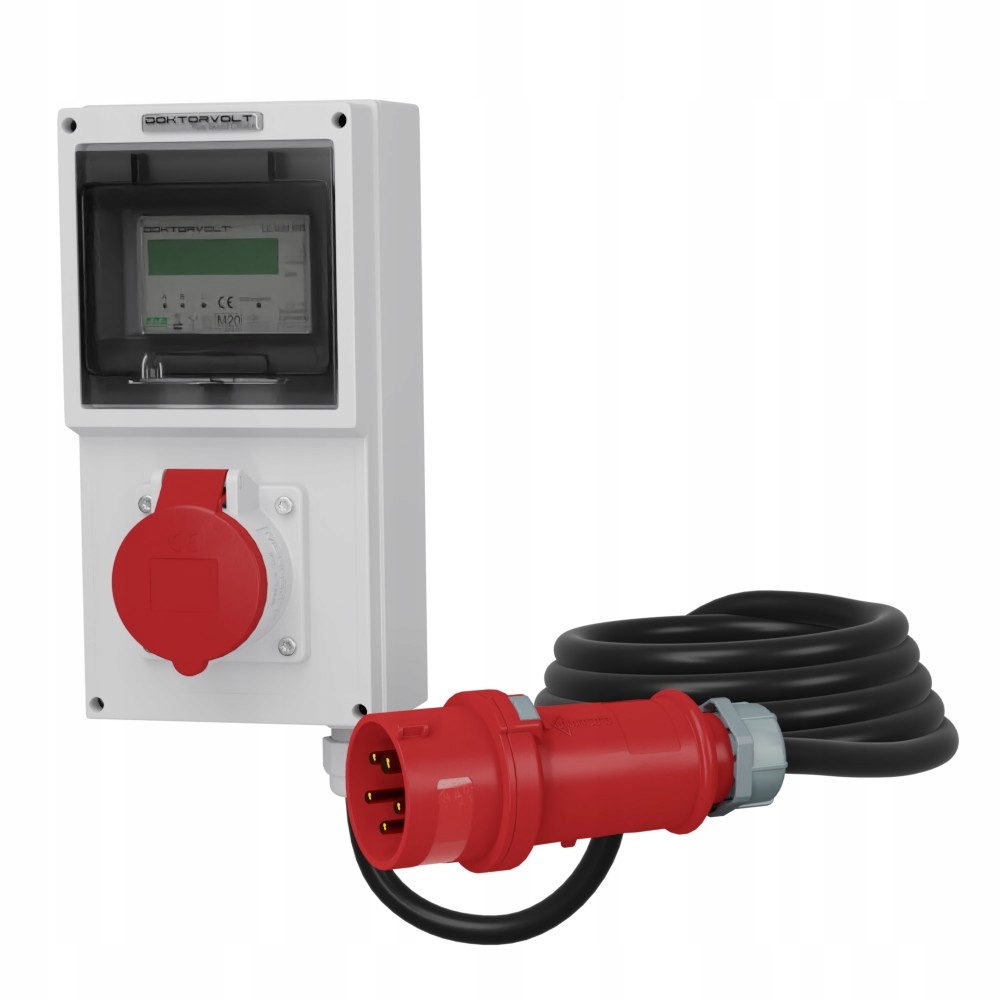 Mobilní elektroměr MID zásuvka 16A kabel 5x2,5 mm2