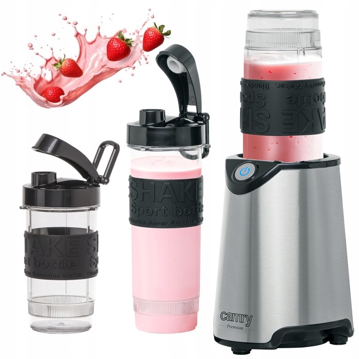 Blender personalny Inox 800W Smoothie Maker 2 Bidony Tritan Bpa Free