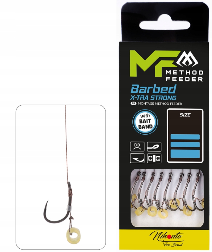 Przypony Mikado Method Feeder Xtra Strong Plecionka 12 Zadziorowy