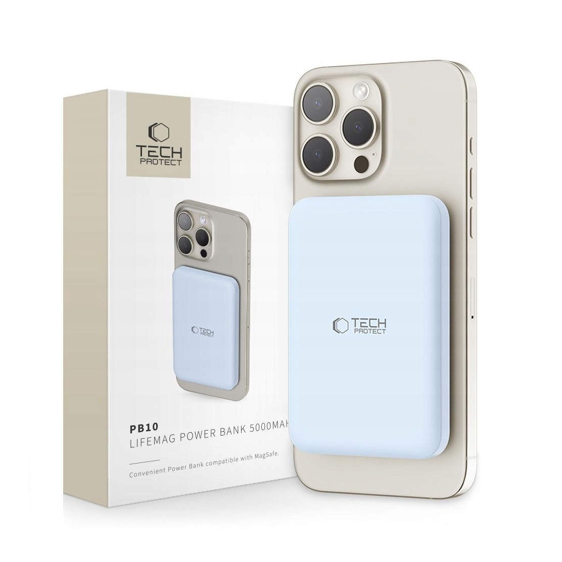 Powerbank 5000mAh MagSafe Tech-Protect PB10 LifeMag niebieski