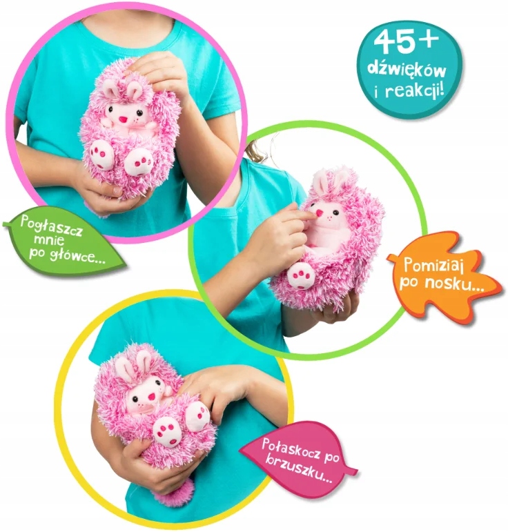KULISIE PLUSZ INTERAKTYWNY RÓŻOWY KRÓLIK EPEE 3+ Marka bez marki