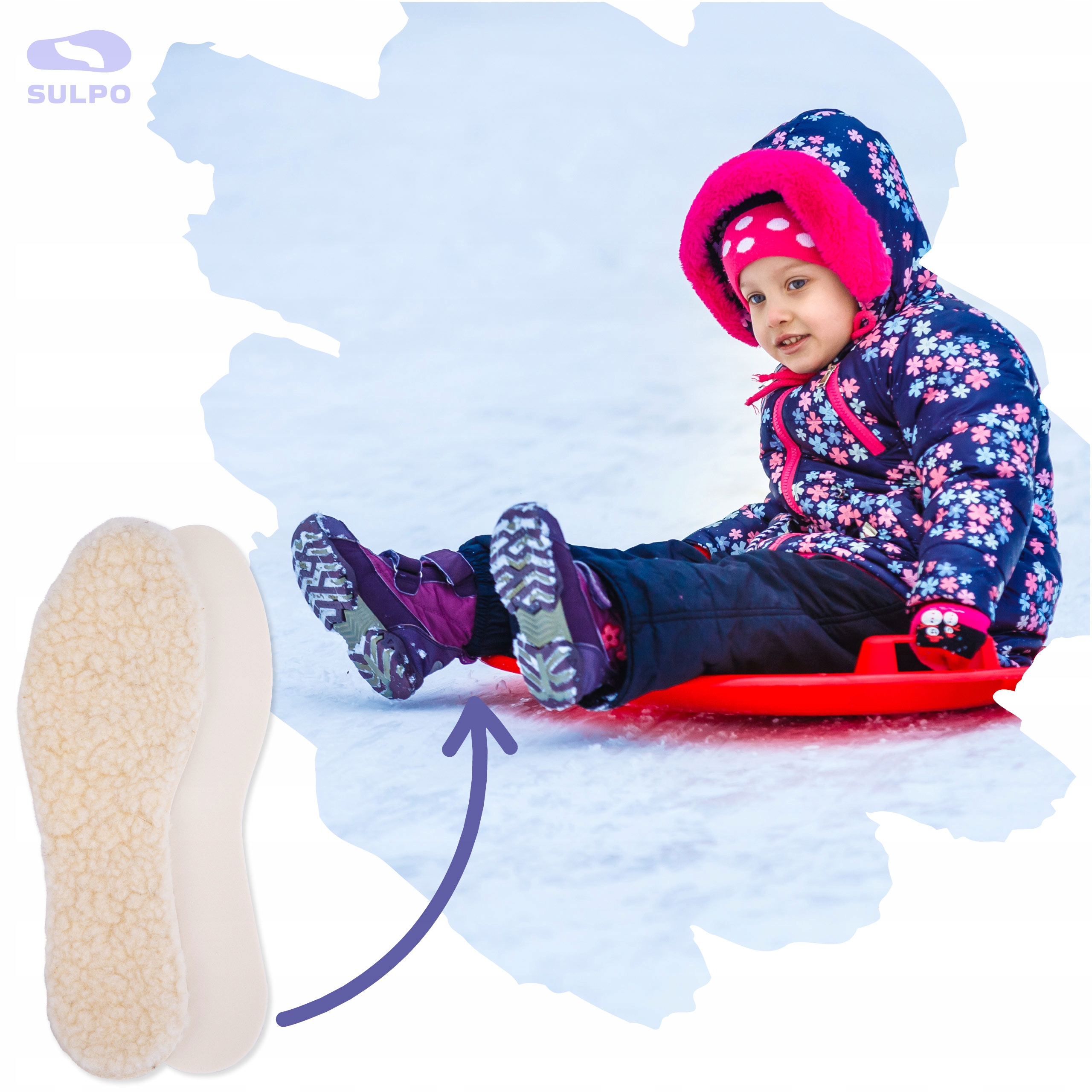 Zimowe ciepłe wkładki do butów dla dzieci z wełną i pianką termoaktwne 35 Bohater brak